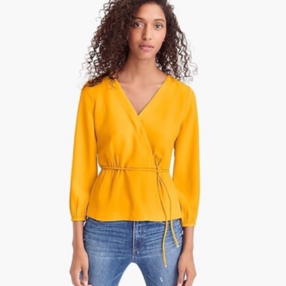 J. Crew Wrap Front Blouse